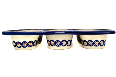 Tava briose, ceramica smaltuita Daisy Bouquet, pictata manual, 22,2 x 37,8 cm [3]