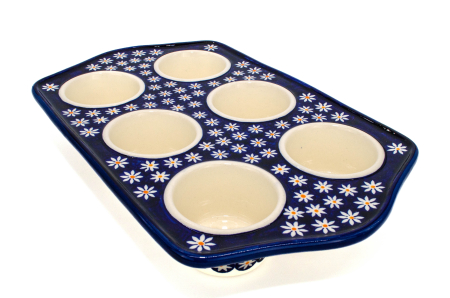 Tava briose, ceramica smaltuita Daisy Bouquet, pictata manual, 22,2 x 37,8 cm [0]