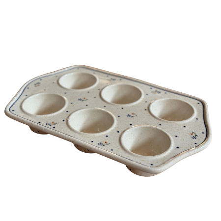 Tava briose ceramica smaltuita Little Flowers, pictata manual, 22,2 x 37,8 cm [4]