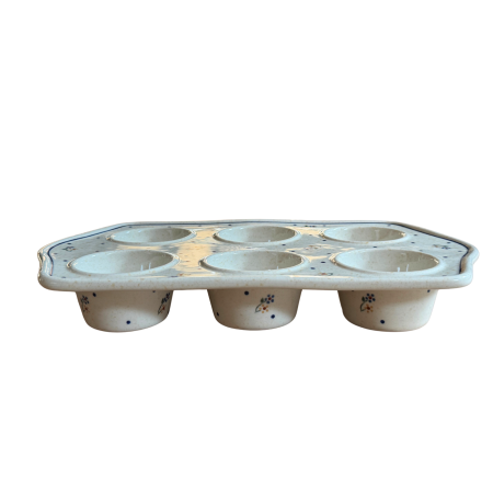 Tava briose ceramica smaltuita Little Flowers, pictata manual, 22,2 x 37,8 cm [2]