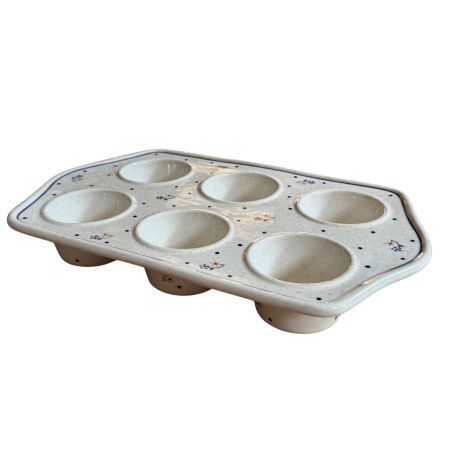 Tava briose ceramica smaltuita Little Flowers, pictata manual, 22,2 x 37,8 cm [5]