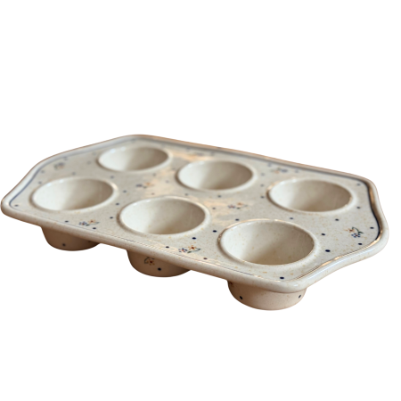 Tava briose ceramica smaltuita Little Flowers, pictata manual, 22,2 x 37,8 cm [3]