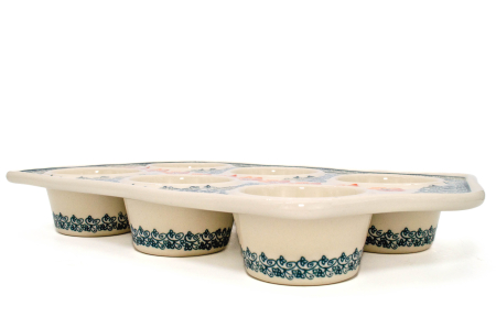 Tava briose ceramica smaltuita Poppy Rain, pictata manual, 22,2 x 37,8 cm [3]