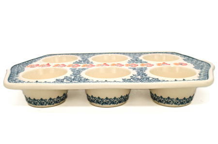 Tava briose ceramica smaltuita Poppy Rain, pictata manual, 22,2 x 37,8 cm [4]