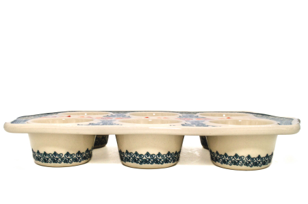 Tava briose ceramica smaltuita Poppy Rain, pictata manual, 22,2 x 37,8 cm [2]