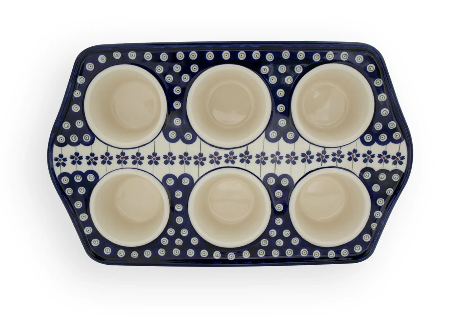 Tava briose Floral Peacock, ceramica smaltuita, pictata manual, 22,2 x 37,8 cm [1]