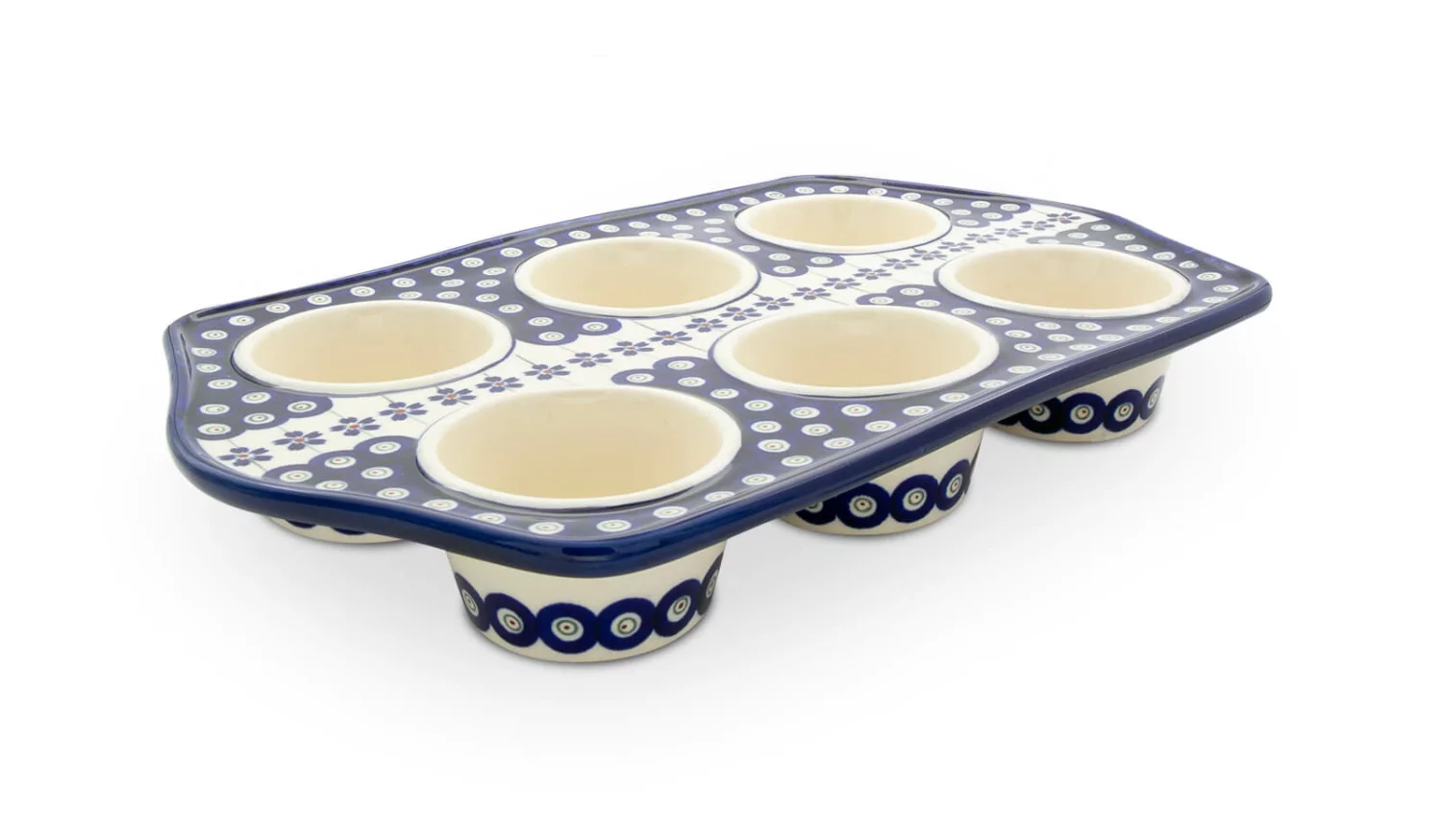 Tava briose Floral Peacock, ceramica smaltuita, pictata manual, 22,2 x 37,8 cm [0]