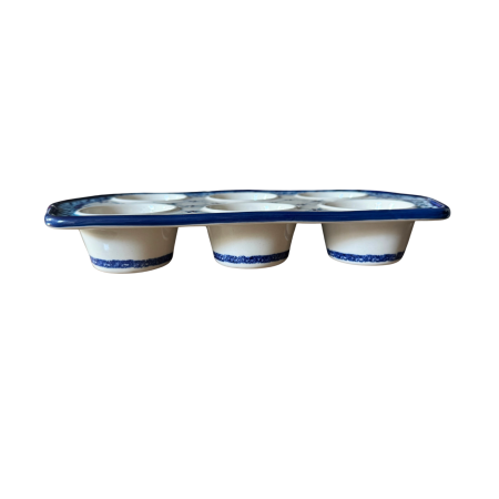 Tava briose, Little Blue Flowers, ceramica smaltuita, pictata manual, 22,2 x 37,8 cm [8]