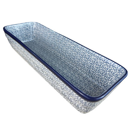 Tava chec Blue Sea, ceramica smaltuita, pictata manual, 31,0 X 12,0 cm