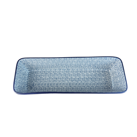 Tava chec Blue Sea, ceramica smaltuita, pictata manual, 31,0 X 12,0 cm [4]