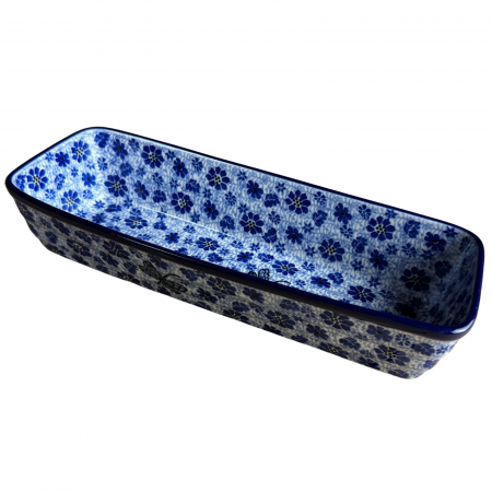 Tava chec Butterfly Dance, ceramica smaltuita, pictata manual, 31,0 X 12,0 cm [0]