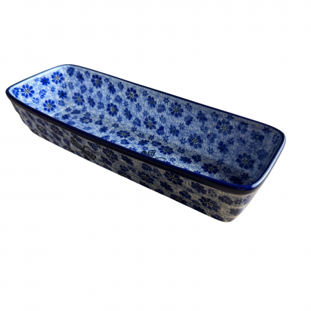 Tava chec Butterfly Dance, ceramica smaltuita, pictata manual, 31,0 X 12,0 cm [2]