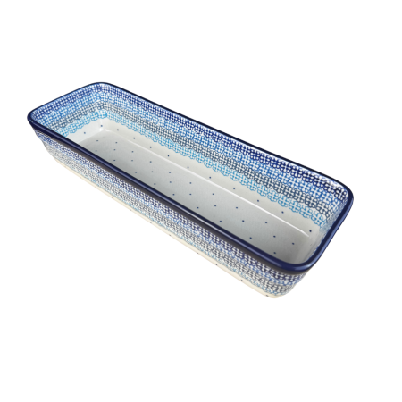 Tava chec Morning Glory, ceramica smaltuita, pictata manual, 31,0 X 12,0 cm