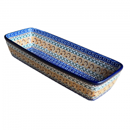 Tava chec Morning Sunrise, ceramica smaltuita, pictata manual, 31,0 X 12,0 cm [7]