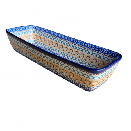 Tava chec Morning Sunrise, ceramica smaltuita, pictata manual, 31,0 X 12,0 cm [5]