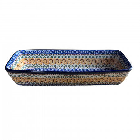 Tava chec Morning Sunrise, ceramica smaltuita, pictata manual, 31,0 X 12,0 cm [3]