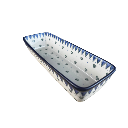 Tava chec Wild Hearts, ceramica smaltuita, pictata manual, 31,0 X 12,0 cm [4]