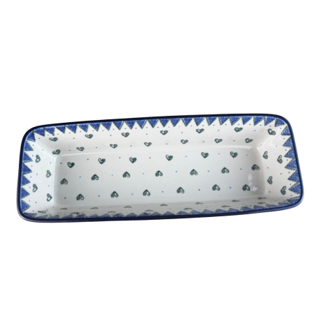 Tava chec Wild Hearts, ceramica smaltuita, pictata manual, 31,0 X 12,0 cm [2]