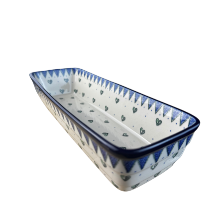 Tava chec Wild Hearts, ceramica smaltuita, pictata manual, 31,0 X 12,0 cm [8]