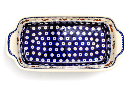 Tava cozonac Apples, ceramica smaltuita, pictata manual, 26,5 x 12,5 cm, volum 1,0 L [2]