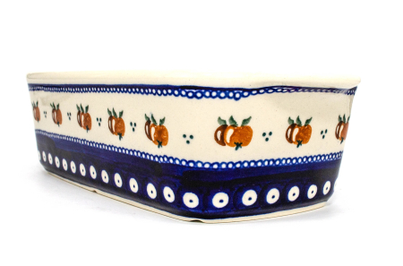 Tava cozonac Apples, ceramica smaltuita, pictata manual, 26,5 x 12,5 cm, volum 1,0 L [5]