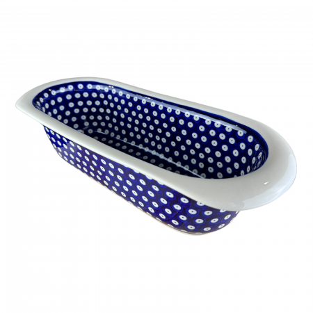 Tava cozonac Blue Eyes , ceramica smaltuita, pictata manual, 39,0 x 17,5 cm [1]