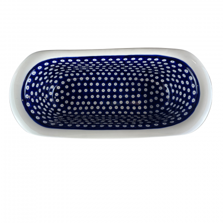 Tava cozonac Blue Eyes , ceramica smaltuita, pictata manual, 39,0 x 17,5 cm [10]