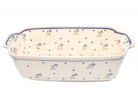 Tava cozonac Little Flowers, ceramica smaltuita, pictata manual, 26,5 x 12,5 cm, volum 1,0 L [7]