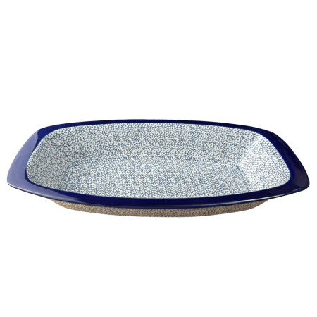 Tava cozonac Blue Sea, ceramica smaltuita, pictata manual, 36,0 x 18,0 cm [1]