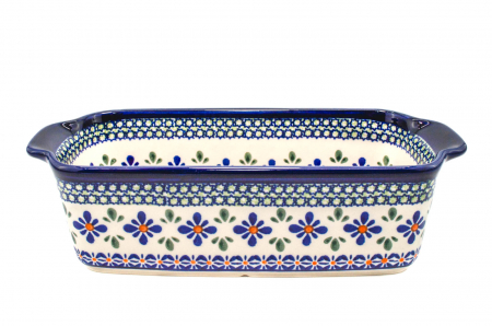 Tava cozonac Joy, ceramica ecologica smaltuita, pictata manual, 26,5 x 12,5 cm, volum 1,0 L [1]