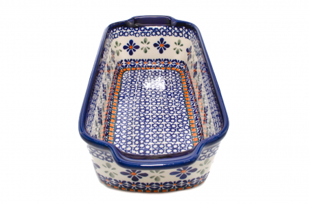 Tava cozonac Joy, ceramica smaltuita, pictata manual, 26,5 x 12,5 cm, volum 1,0 L [2]