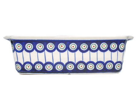 Tava cozonac Peacock Eyes, ceramica smaltuita, pictata manual, 26,5 x 12,5 cm, volum 1,0 L [7]