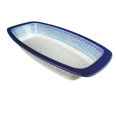 Tava cozonac Morning Glory, ceramica smaltuita, pictata manual, 36,0 x 18,0 cm