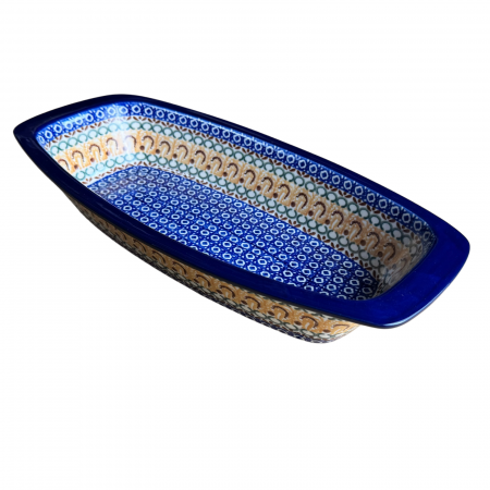 Tava cozonac Morning Sunrise, ceramica smaltuita, pictata manual, 36,0 x 18,0 cm [6]
