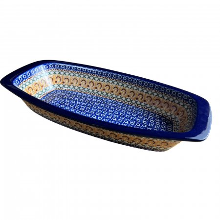 Tava cozonac Morning Sunrise, ceramica smaltuita, pictata manual, 36,0 x 18,0 cm [8]