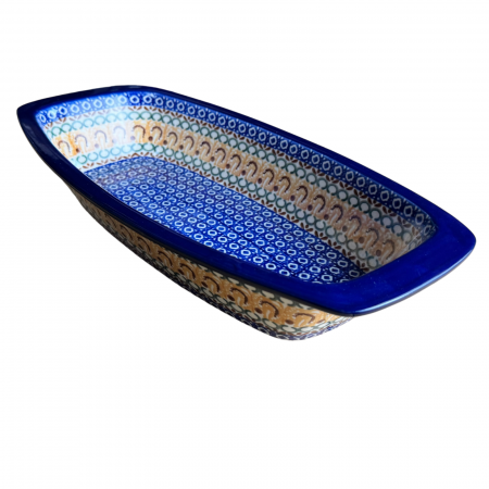 Tava cozonac Morning Sunrise, ceramica smaltuita, pictata manual, 36,0 x 18,0 cm [9]