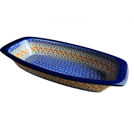 Tava cozonac Morning Sunrise, ceramica smaltuita, pictata manual, 36,0 x 18,0 cm [7]