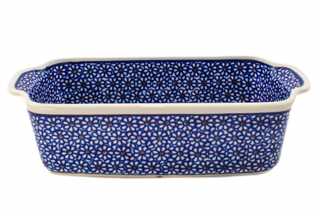 Tava cozonac Petals, ceramica smaltuita, pictata manual, 26,5 x 12,5 cm, volum 1,0 L [1]