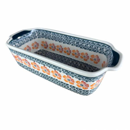 Tava cozonac Poppy Rain, ceramica smaltuita, pictata manual, 26,5 x 12,5 cm, volum 1,0 L [2]