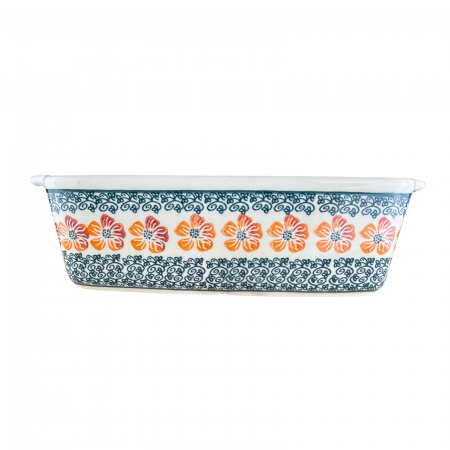 Tava cozonac Poppy Rain, ceramica smaltuita, pictata manual, 26,5 x 12,5 cm, volum 1,0 L [7]