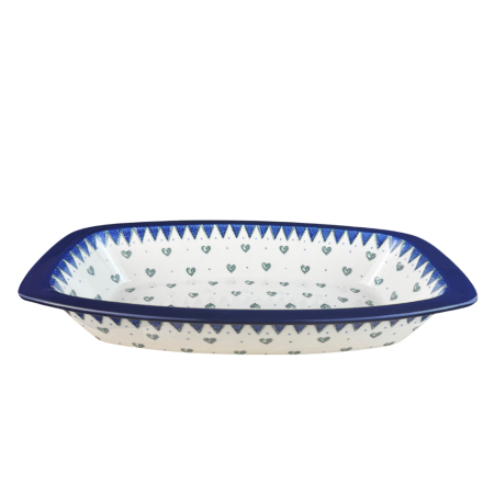 Tava cozonac Wild Hearts, ceramica smaltuita, pictata manual, 36,0 x 18,0 cm [3]