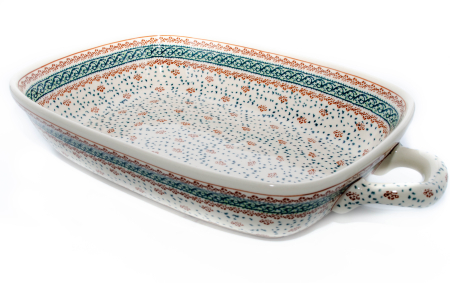 Tava cu manere pentru cuptor, Garden in the Wind, dreptunghiulara, ceramica smaltuita, pictat manual, 27,2 x 45,0 cm, volum 3,5 L [0]