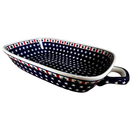 Tava cu manere pentru cuptor, Shimmering Star, dreptunghiulara, ceramica smaltuita, pictata manual, 27,2 x 45,0 cm, volum 3,5 L - Copie [9]