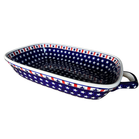 Tava cu manere pentru cuptor, Shimmering Star, dreptunghiulara, ceramica smaltuita, pictata manual, 27,2 x 45,0 cm, volum 3,5 L - Copie [1]