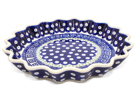 Tava cuptor rotunda Infinity, ceramica smaltuita, pictata manual, diametru 26,4 cm, volum 0,7 L [3]