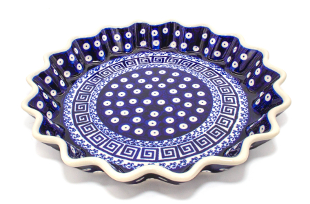 Tava cuptor rotunda, Infinity ceramica smaltuita, pictata manual, diametru 26,4 cm, volum 0,7 L [1]