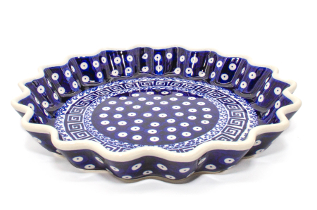 Tava cuptor rotunda, Infinity ceramica smaltuita, pictata manual, diametru 26,4 cm, volum 0,7 L [0]