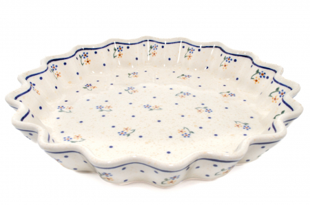Tava cuptor rotunda Little Flowers, ceramica smaltuita, pictata manual, diametru 26,4 cm, volum 0,7 L [2]