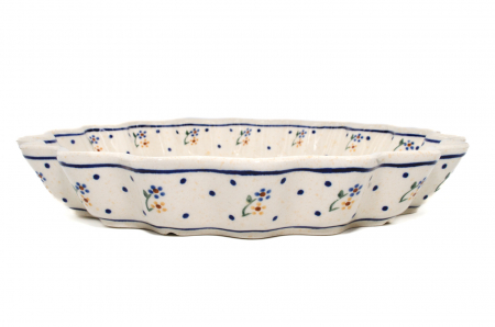Tava cuptor rotunda Little Flowers, ceramica smaltuita, pictata manual, diametru 26,4 cm, volum 0,7 L [4]
