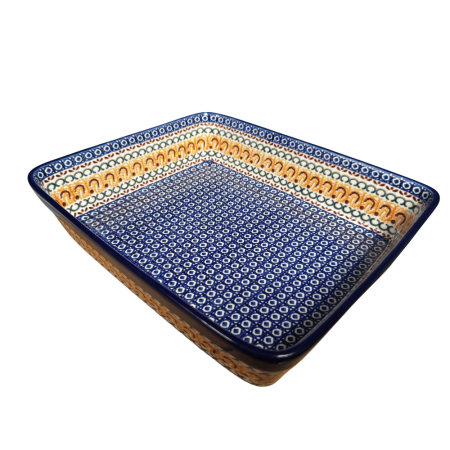 Noutăți. - Tava dreptunghiulara Morning Sunrise, ceramica smaltuita, pictata manual, 27,0 X 32, 5 cm